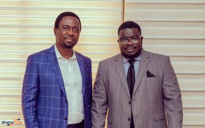 Group Ceo of eTranzact and team paid a courtesy on Ghana Post MD (Bice Osei Kuffour)